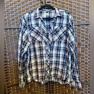 Under Armor Men’s button snap flannel shirt - L loose fit